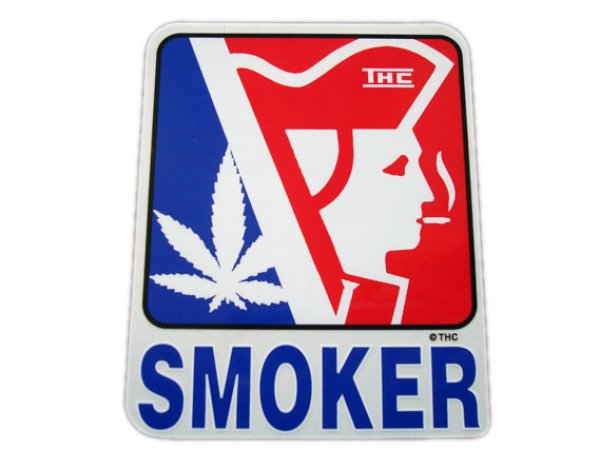 画像1: THC ステッカー SMOKER C34 (1)