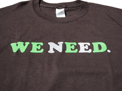 画像1: WE NEED Tシャツ BROWN