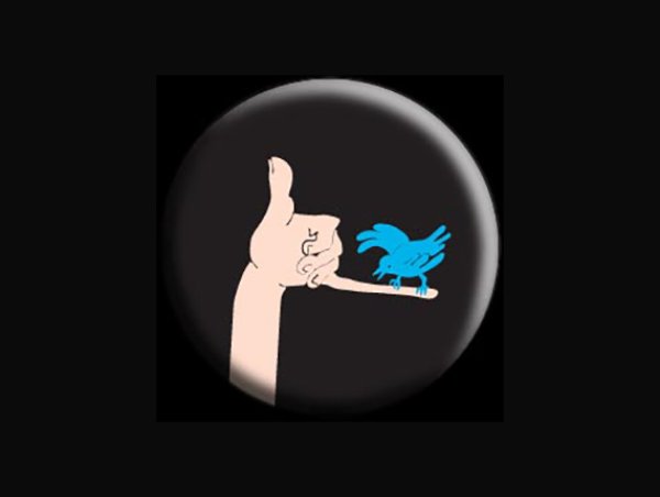 画像1: Parra パラ 缶バッジ Finger bird (1)