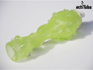 HIPPO HEADEEZ GLASS PIPE ヘッディーズガラスパイプ WHITE GREEN