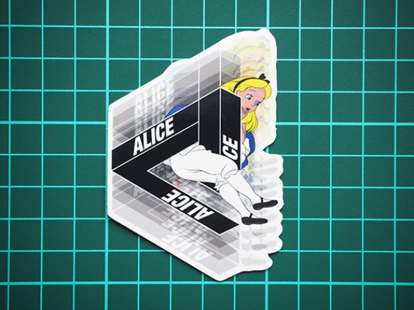 THC ステッカー ACID ALICE IN FREE FALL | 通販ヘッドショップのバズ