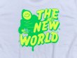 画像2: SIXSENSE シックスセンス THE NEW WORLD Tシャツ ホワイト ネオン (2)
