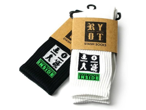 画像4: RYOT ATHLETIC STASH SOCKS 隠しポケット付き スタッシュソックス (4)