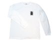 画像1: BUZZ MONTAGE バズモンタージュ 葉頭 ロングスリーブ Tシャツ ホワイト ステッカー付き (1)