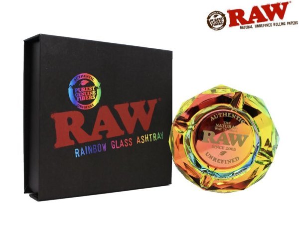 画像1: RAW RAINBOW GLASS ASHTRAY ロウ レインボーガラス アッシュトレイ 灰皿 (1)