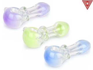 HIPPO HEADEEZ GLASS PIPE ヘッディーズガラスパイプ WHITE GREEN