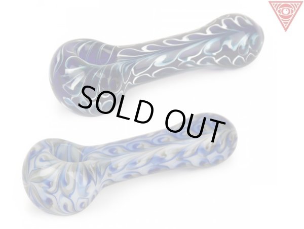 画像1: RED EYE GLASS PAISLEY GLASS PIPE レッドアイグラス ペイズリー ガラスパイプ 3194 (1)