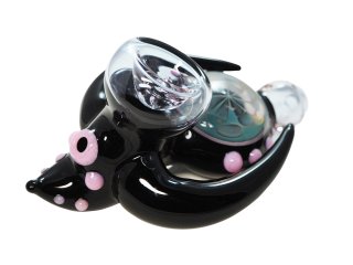 HIPPO HEADEEZ GLASS PIPE ヘッディーズガラスパイプ WHITE GREEN