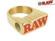 画像1: RAW 24K GOLD SMOKE RING ロウ ゴールド スモークリング 指輪 (1)