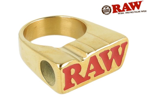 画像1: RAW 24K GOLD SMOKE RING ロウ ゴールド スモークリング 指輪 (1)