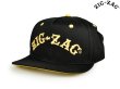 画像1: ZIG ZAG ジグザグ オフィシャル スナップバック キャップ 帽子 ブラック (1)
