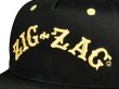 画像2: ZIG ZAG ジグザグ オフィシャル スナップバック キャップ 帽子 ブラック (2)