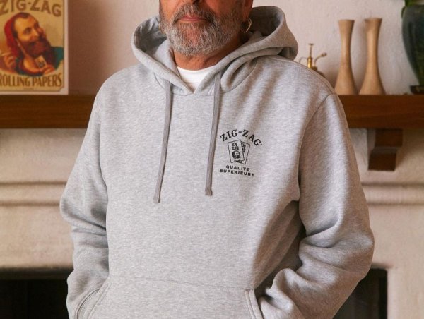 画像6: ZIG ZAG QUALITE SUPERIEURE HOODIE ジグザグ カリテ スューペリュール オフィシャル フーディー パーカー グレー (6)