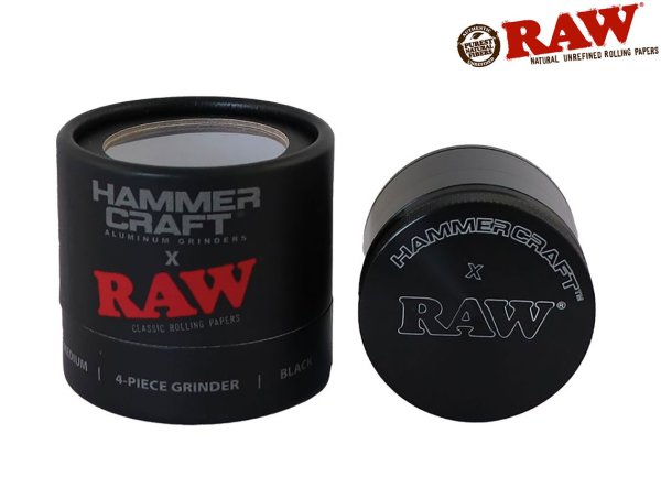 画像1: RAW HAMMERCRAFT 4 PIECE GRINDER ロウ ハンマークラフト 4ピース グラインダー BLACK ブラック 55mm (1)