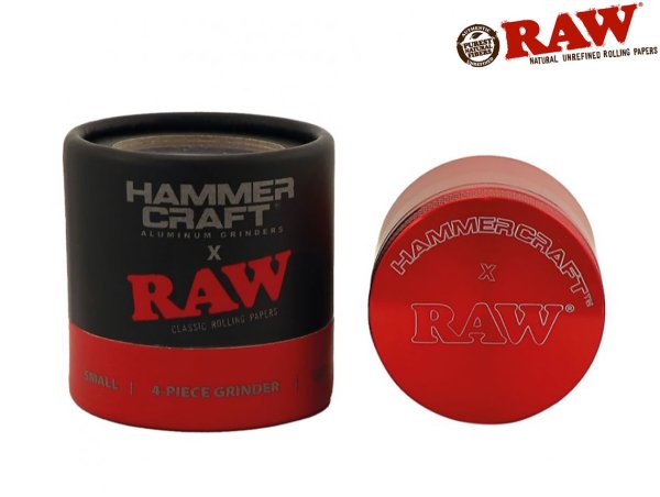 画像1: RAW HAMMERCRAFT 4 PIECE GRINDER ロウ ハンマークラフト 4ピース グラインダー RED レッド 55mm (1)