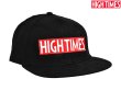 画像1: HIGH TIMES SNAPBACK CAP ハイタイムズ スナップバック キャップ 帽子 ブラック (1)