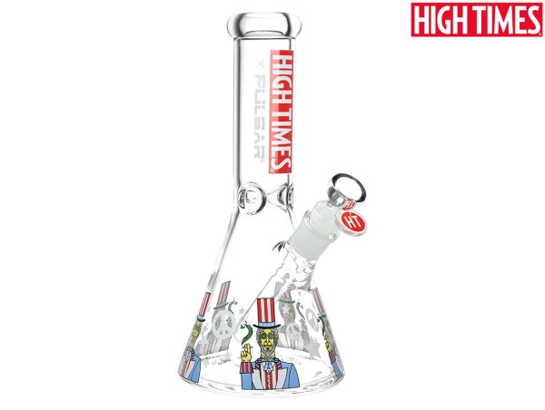 画像1: HIGH TIMES PULSAR BEAKER BONG UNCLE SAM ハイタイムズ パルサー ビーカー ボング アンクルサム (1)