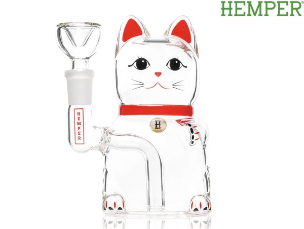 画像1: HEMPER LUCKY MONEY CAT BONG ヘンパー ラッキー マネー キャット ガラスボング (1)