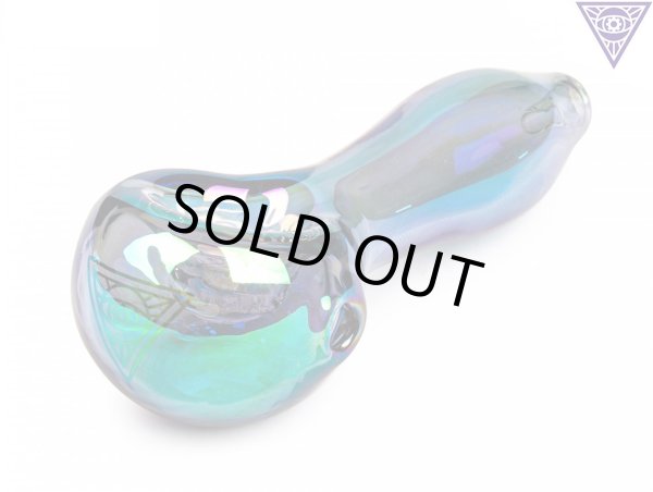 画像1: RED EYE TEK METALLIC TERMINATOR FINISH GLASS PIPE レッドアイテック メタリック ターミネーター フィニッシュ ガラスパイプ グリーン K5003G (1)