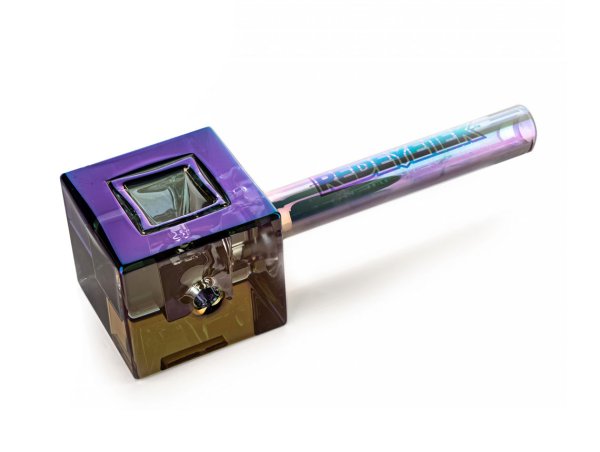 画像2: RED EYE TEK METALLIC TERMINATOR FINISH INFINITY BOWL SQUARE GLASS PIPE レッドアイテック メタリック ターミネーター フィニッシュ インフィニティー ボウル スクエア ガラスパイプ グリーン K5010G (2)