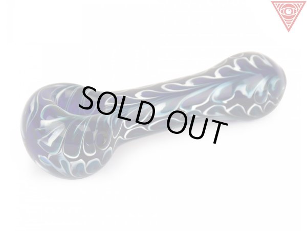 画像1: RED EYE GLASS PAISLEY GLASS PIPE レッドアイグラス ペイズリー ガラスパイプ ブルー 3194B (1)