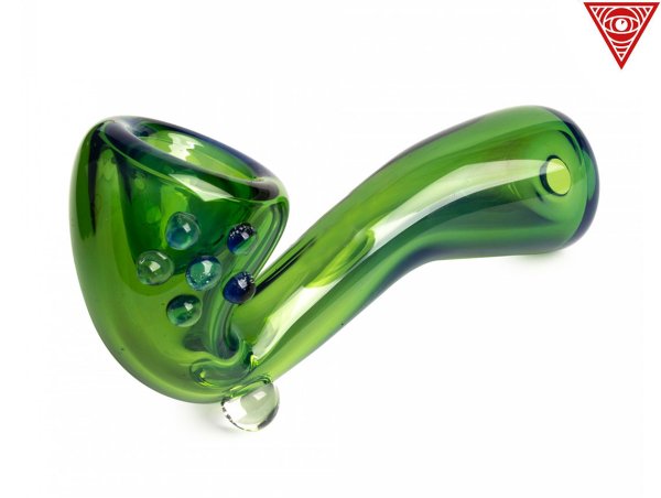 画像1: RED EYE GLASS SHERLY THE SHERLOCK GLASS PIPE レッドアイグラス シェリー ザ シャーロック ガラスパイプ グリーン 2110G (1)