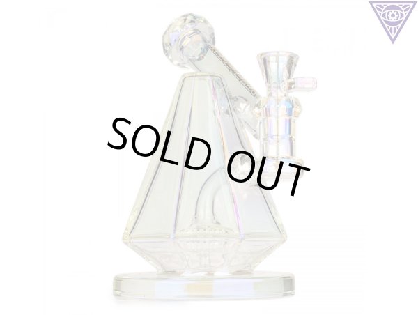 画像1: RED EYE TEK METALLIC TERMINATOR FINISH PEGASUS PYRAMID BUBBLER BONG レッドアイテック ターミネーター フィニッシュ ペガサス ピラミッド バブラー ボング レインボー K3158R (1)