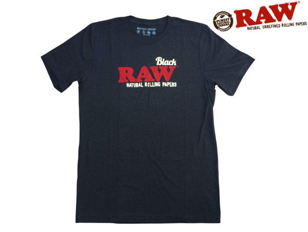 画像1: RAW BLACK GOLD LOGO ロウ ブラック ゴールドロゴ Tシャツ (1)