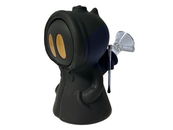 画像1: BLACK DEATH SILICONE BUBBLER WITH DAB TOOL JAR ブラック デス シリコンバブラー ダブツール ジャー 保存容器 付き (1)