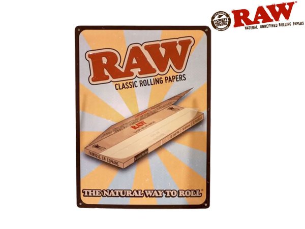 画像1: RAW RETRO TIN SIGN ロウ レトロ アルミ サイン 看板 (1)