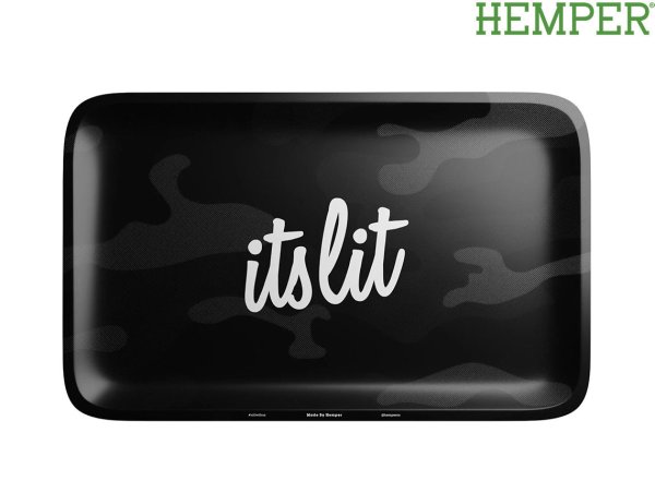 画像1: HEMPER IT’S LIT BLACK CAMOUFLAGE ROLLING TRAY ヘンパー ブラック カモフラージュ ローリングトレイ (1)