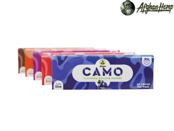 画像1: AFGHAN HEMP CAMO FLAVORED ROLLING PAPERS アフガンヘンプ カモ フレーバー ローリング ペーパー 1 1/4 味付き (1)