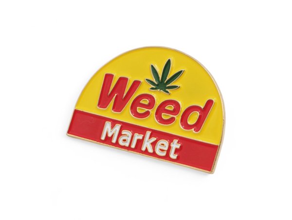 画像1: WEED MARKET ウィード マーケット エナメル ピンバッジ (1)