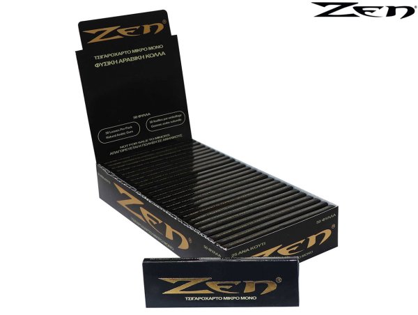 画像1: ZEN BLACK SINGLE WIDE PAPERS ゼン ブラック ヘンプ ローリングペーパー シングル ワイド (1)