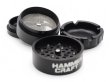 画像3: HAMMERCRAFT ALUMINUM GRINDER WITH ASHTRAY ハンマークラフト アルミ グラインダー アッシュトレイ 灰皿付き 4パーツ ブラック (3)
