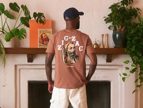 画像4: ZIG ZAG ジグザグ オフィシャル Tシャツ VINTAGE VERTEX モカ (4)