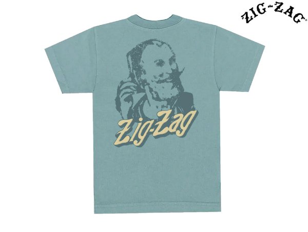 画像1: ZIG ZAG ジグザグ オフィシャル Tシャツ VINTAGE TWO TONE ティール (1)