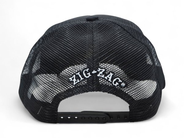 画像2: ZIG ZAG SLOW BURNING TRUCKER HAT ジグザグ オフィシャル  トラッカー キャップ 帽子 ブラック (2)