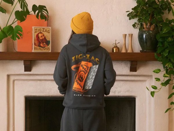 画像3: ZIG ZAG FRENCH ORANGE HOODIE VINTAGE ジグザグ フーディー パーカー ヴィンテージ ブラック (3)