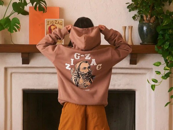 画像3: ZIG ZAG VERTEX HOODIE ジグザグ フーディー パーカー モカ (3)