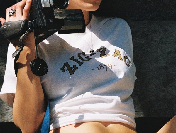 画像4: ZIG ZAG ジグザグ オフィシャル Tシャツ 1879 ホワイト (4)