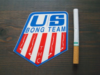 画像1: THC ステッカー US BONG TEAM C49