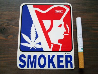 画像1: THC ステッカー SMOKER C34