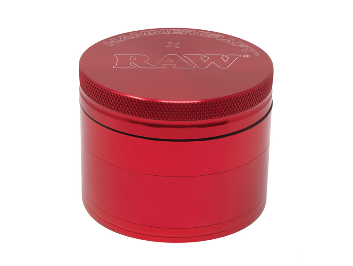 RAW HAMMERCRAFT 4 PIECE GRINDER ロウ ハンマークラフト 4ピース グラインダー RED レッド 55mm |  通販ヘッドショップのバズモンタージュ