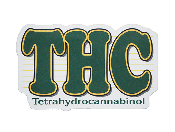 THC ステッカー Tetrahydrocannabinol | 通販ヘッドショップのバズ